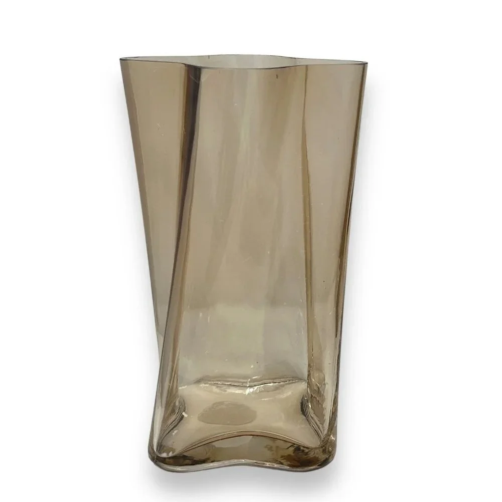 Brown Shaped‎ Glass Vase 11.7